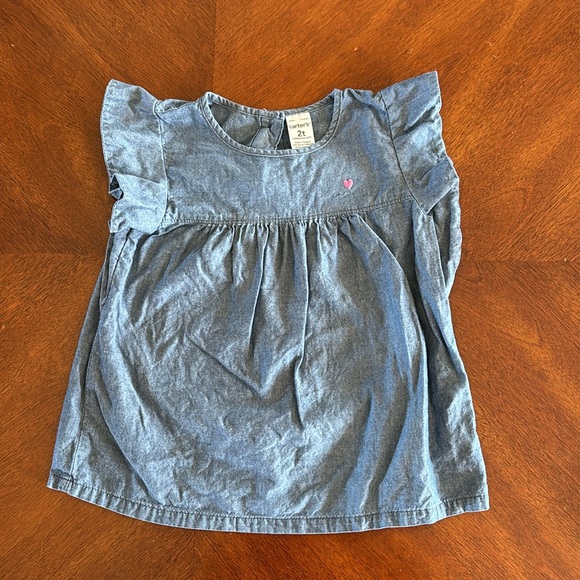Carters Toddler Girl Demin Top/ Legging Set - Size 2T - Picture 2 of 8